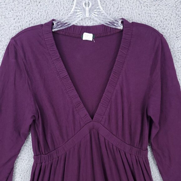 J Crew Dress Womens Medium M Long Sleeve v neck Purple - Picture 6 of 6